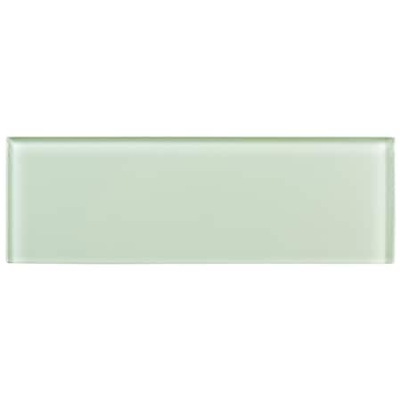 Andova Tiles Enchant-Elle Florette Green 4-in. x 12-in. Subway Polished Glass Wall & Floor Tile Andova Tiles